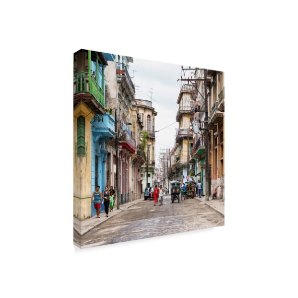 Philippe Hugonnard 'Street Scene Havana 3' Canvas Art,14x14